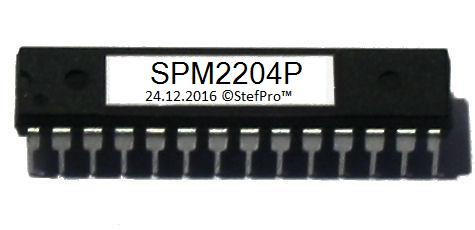 SPM2204 - Quarz / DCF Uhr IC für kleine Anzeigen, Erweiterter Wecker + Temperatur Anzeige, 4 stellig