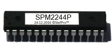 SPM2244 - Quarz / DCF Uhr IC für große Anzeigen, Erweiterter Wecker + Temperatur Anzeige, 4 stellig